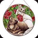 Art Panels-AP4013R-Cats & Geraniums - Cats & Geraniums