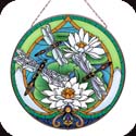 Art Panel-AP466R-Dragonfly/Water Lilies - Dragonfly/Water Lilies