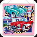 Art Panel-APM118R-Classic Cars/Joe's Diner Fine - Classic Cars/Joe's Diner Fine