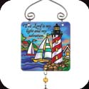 Suncatcher-JSW046R-Lighthouse//The Lord is my light... - Lighthouse//The Lord is my light and my salvation.  Ps. 27:1