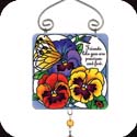 Suncatcher-JSW181R-Botanical Pansies//Friends like you? - Botanical Pansies//Friends like you are precious and few.