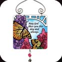 Suncatcher-JSW194R-Butterfly Bush//May God bless you... - Butterfly Bush//May God bless you this day and always