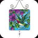 Suncatcher-JSW248R-Hummingbird & Fuchsias//I trust in God's... - Hummingbird & Fuchsias//I trust in God's unfailing love.  Ps. 52:8