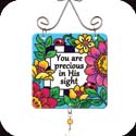 Suncatcher-JSW249R-Flowers & Ladybugs//You are precious... - Flowers & Ladybugs//You are precious in His sight