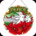 Suncatcher-LC170R-Christmas Doves/PEACE - Christmas Doves/PEACE