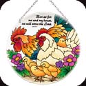 Suncatcher-LC264R-Hens & Chicks & Rooster//But a - Hens & Chicks & Rooster//But a