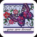 Magnet-LMG351R-Butterfly Mom//MOM you are loved. - Butterfly Mom//MOM you are loved.