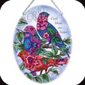 Suncatcher-LO116R-Patterned Birds/God bless our home  - Patterned Birds/God bless our home 