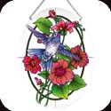 Suncatcher-LO223R-Hummingbird & Petuna - Hummingbird & Petunia