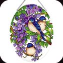 Suncatcher-LO239R-Bluebirds & Wisteria - Bluebirds & Wisteria