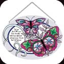 Suncatcher-LO243R-Stylized Butterflies/For I am the LORD, your God, who takes hold of your right hand and says to... - Stylized Butterflies/For I am the LORD, your God, who takes hold of your right hand and says to you, ?Do not fear; I will help you.?  Is. 41:13