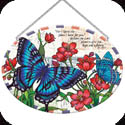 Suncatcher-LO307R-Butterfly Post "For I know the plans?" Jer. 29:11 - Butterfly Post "For I know the plans?" Jer. 29:11