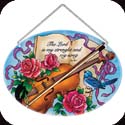 Suncatcher-LO344R-Violin/The Lord is my strength and my song.  Ex 15:2 - Violin/The Lord is my strength and my song.  Ex 15:2