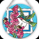 Suncatcher-MC288R-Hummingbird & Bees - Hummingbird & Bees