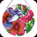 Suncatcher-MC292R-Hummingbird & Petunia - Hummingbird & Petunia