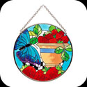 Suncatcher-MC293-Strawberries & Butterfly - Strawberries & Butterfly