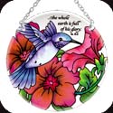 Suncatcher-MC296R-Hummingbird & Petunia//...the - Hummingbird & Petunia//...the