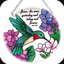 Suncatcher-MC299R-Hydrangea & Hummingbird//Jesus - Hydrangea & Hummingbird//Jesus