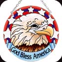 Suncatcher-MC309R-Eagle//God Bless America - Eagle//God Bless America