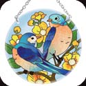 Suncatcher-MC312R-2 Blue Birds - 2 Blue Birds