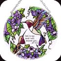 Suncatcher-MC315R-Hummingbird Duo/Call to me and I will answer you? Jer. 33:3 - Hummingbird Duo/Call to me and I will answer you? Jer. 33:3