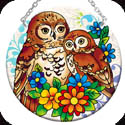 Suncatcher-MC320R-2 Owls - 2 Owls