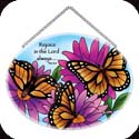 Suncatcher-MO136R-Monarch Butterflies/Rejoice in the... - Monarch Butterflies/Rejoice in the Lord always Phil. 4:4