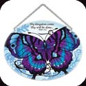 Suncatcher-MO150R-Purple Butterfly/Thy Kingdom come Thy will be done? Matt. 6:10. - Purple Butterfly/Thy Kingdom come Thy will be done? Matt. 6:10.