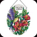 Suncatcher-MO197R-Hummingbird & Lilies/Great is Thy Faithfulness! - Hummingbird & Lilies/Great is Thy Faithfulness!