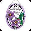 Suncatcher-MO209R-Botanical Columbine/Delight yourself in... - Botanical Columbine/Delight yourself in the Lord and He will give you the desires of your heart. Ps. 37:4 