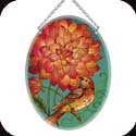 Suncatcher-MO272R-Bird & Orange Flower - Bird & Orange Flower