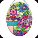 Suncatcher-MO303R-Hearts & Flowers - Hearts & Flowers