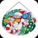 Suncatcher-MO339R-Sledding Snowmen - Sledding Snowmen