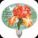 Nightlight-NL2001R-Orange Iris/His love endures forever. 2 Chron. 7:3 - Orange Iris/His love endures forever. 2 Chron. 7:3