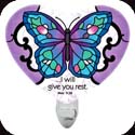 Nightlight-NL333R-Blue Butterfly/...I will give you rest - Blue Butterfly/...I will give you rest. Matt. 11:28