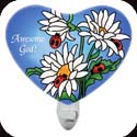 Nightlight-NL334R-Daisies & Ladybugs/Awesome God - Daisies & Ladybugs/Awesome God