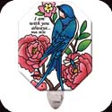 Nightlight-NL4005R-Swallow with Peonies/I am with you always - Swallow with Peonies/I am with you always. Mt. 28:20