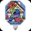 Nightlight-NL4019R-Birdhouse/God bless our home. - Birdhouse/God bless our home.