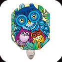 Nightlight-NL4023R-Owl Family - Owl Family