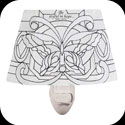 Night Light-NL961-Butterfly in Whites//Be joyful - Butterfly in Whites//Be joyful