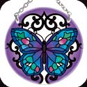 Suncatcher-SC204R-Blue Butterfly - Blue Butterfly