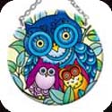 Suncatcher-SC297R-Owl Family - Owl Family