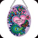 Suncatcher-117R-Paisley Heart/Blessings to you - Paisley Heart/Blessings to you