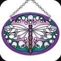 Suncatcher-SO256R-Dragonfly with Lilies - Dragonfly with Lilies