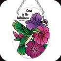 Suncatcher-SO291R-Hummingbird & Gladioluses//Gre - Hummingbird & Gladioluses//Gre