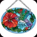 Suncatcher-SO292R-Nasturtium & Hummingbird//In e - Nasturtium & Hummingbird//In e