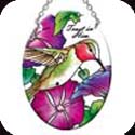 Suncatcher-SO299R-Hummingbird & Petunias - "Trust in Him." - Hummingbird & Petunias - "Trust in Him."