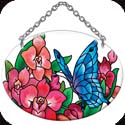 Suncatcher-SO306R-Butterfly & Orchids - Butterfly & Orchids