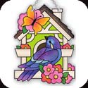 Suncatcher-SSB1009R-Bird & Birdhouse - Bird & Birdhouse