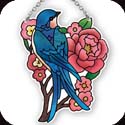 Suncatcher-SSB1027R-Swallow with Peony - Swallow with Peony